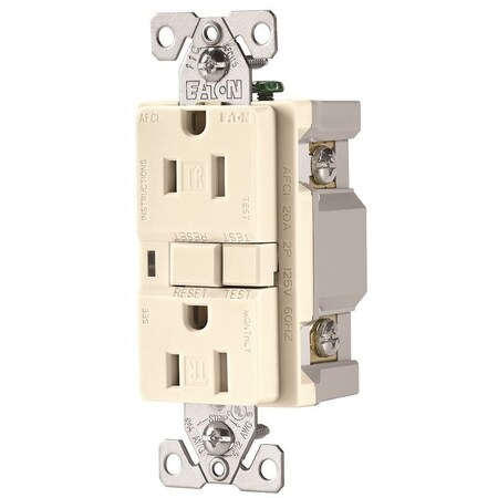 Eaton Wiring Devices Rcpt Dplx Afci Tr 15A/125V La TRAFCI15LA-K